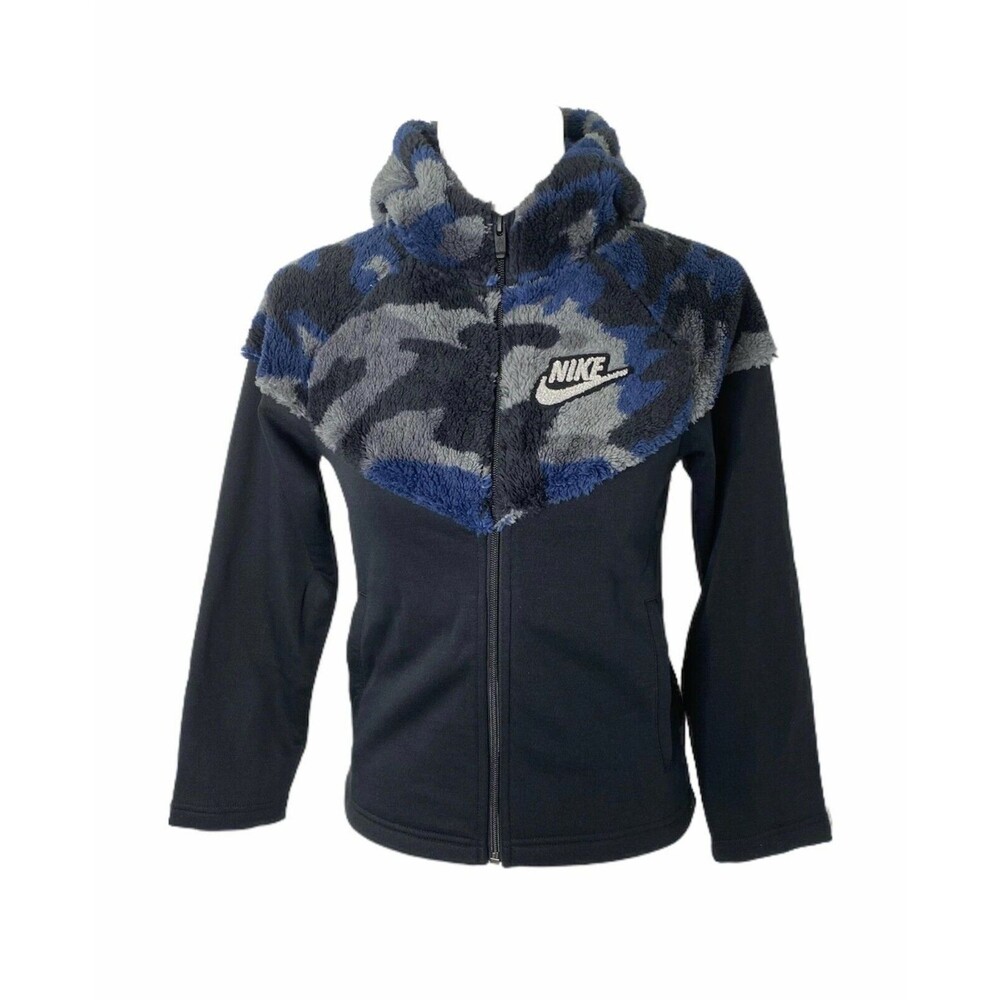 Nike boy's  Blue Black and Gray Spartacus Full Zip Loose Size Small